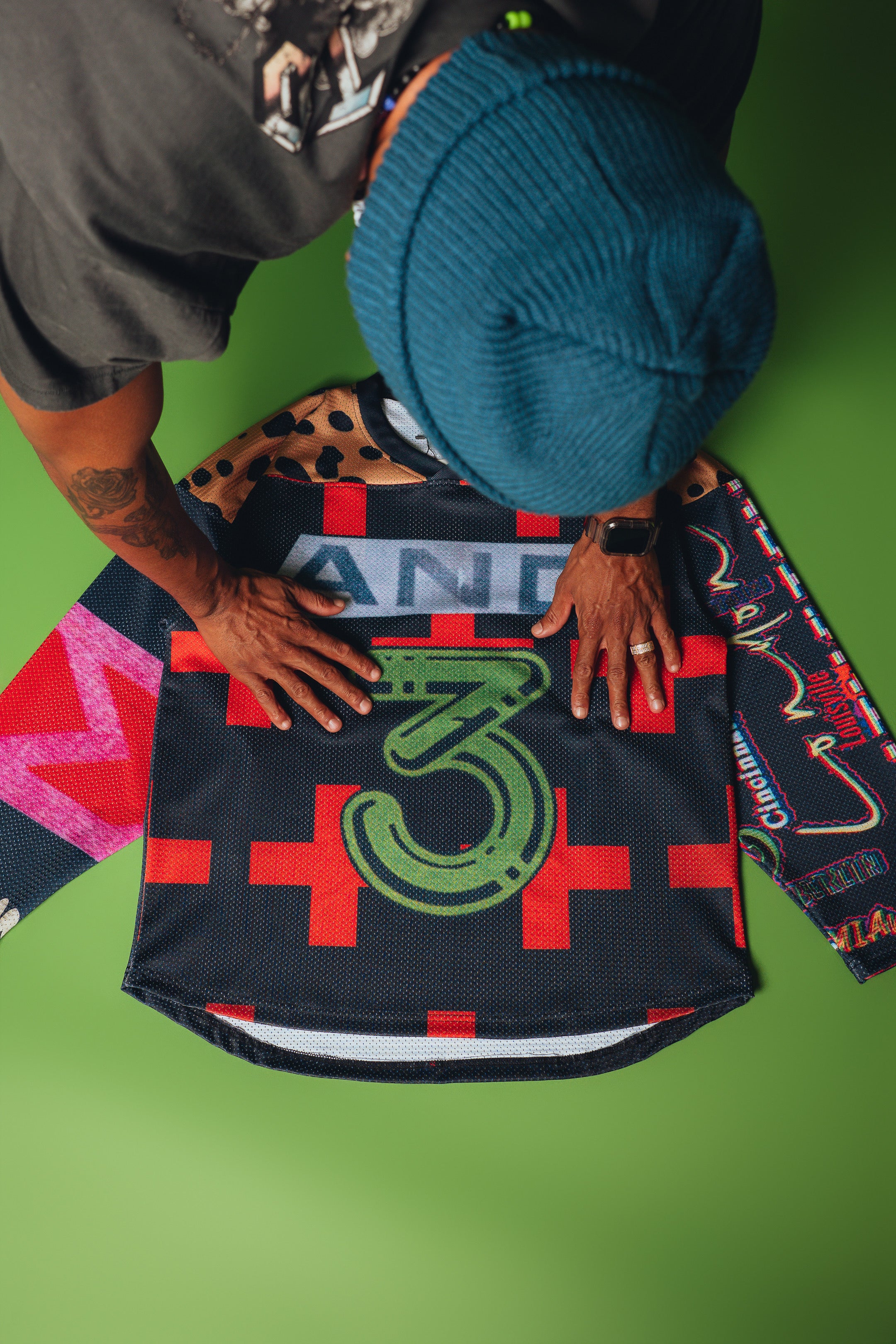 "AND 3" Heavy Mesh Jersey - Black