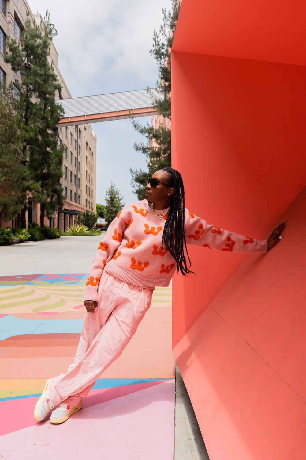 Owens Crew Knit - Strawberry/Mellow Rose